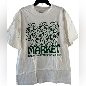 Market x London Flower Market "Community Garden" Graphic Tee Size Large
